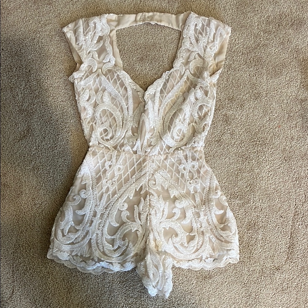 Custom made Elegant bridal romper